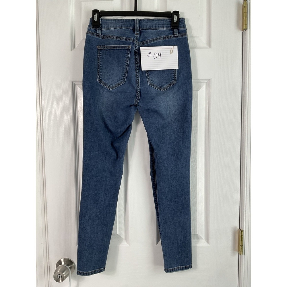 91 Cotton On Distressed Mid Grazer Skinny Denim Jean Size 12 Teen